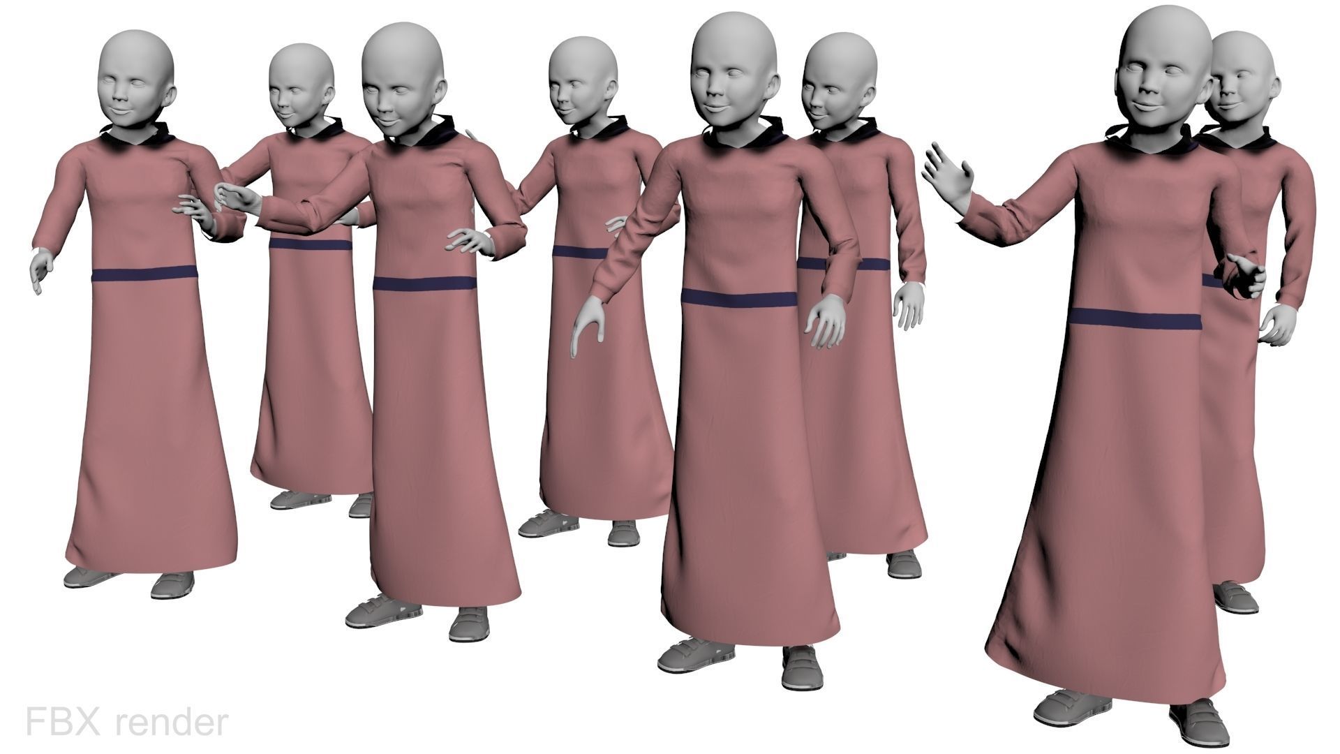 Arabic mennequin 16 x different models 128 poses 3D Model Collection_12