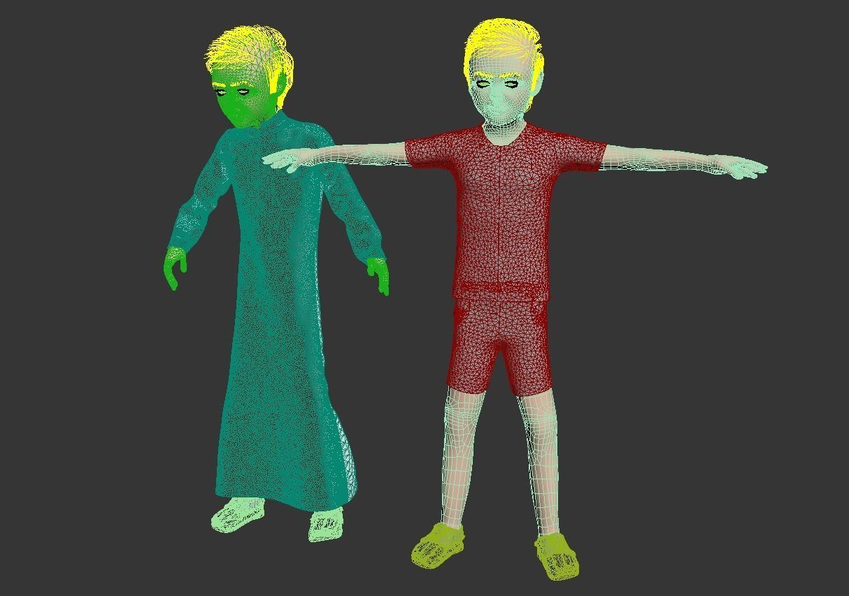 Arabic mennequin 16 x different models 128 poses 3D Model Collection_24