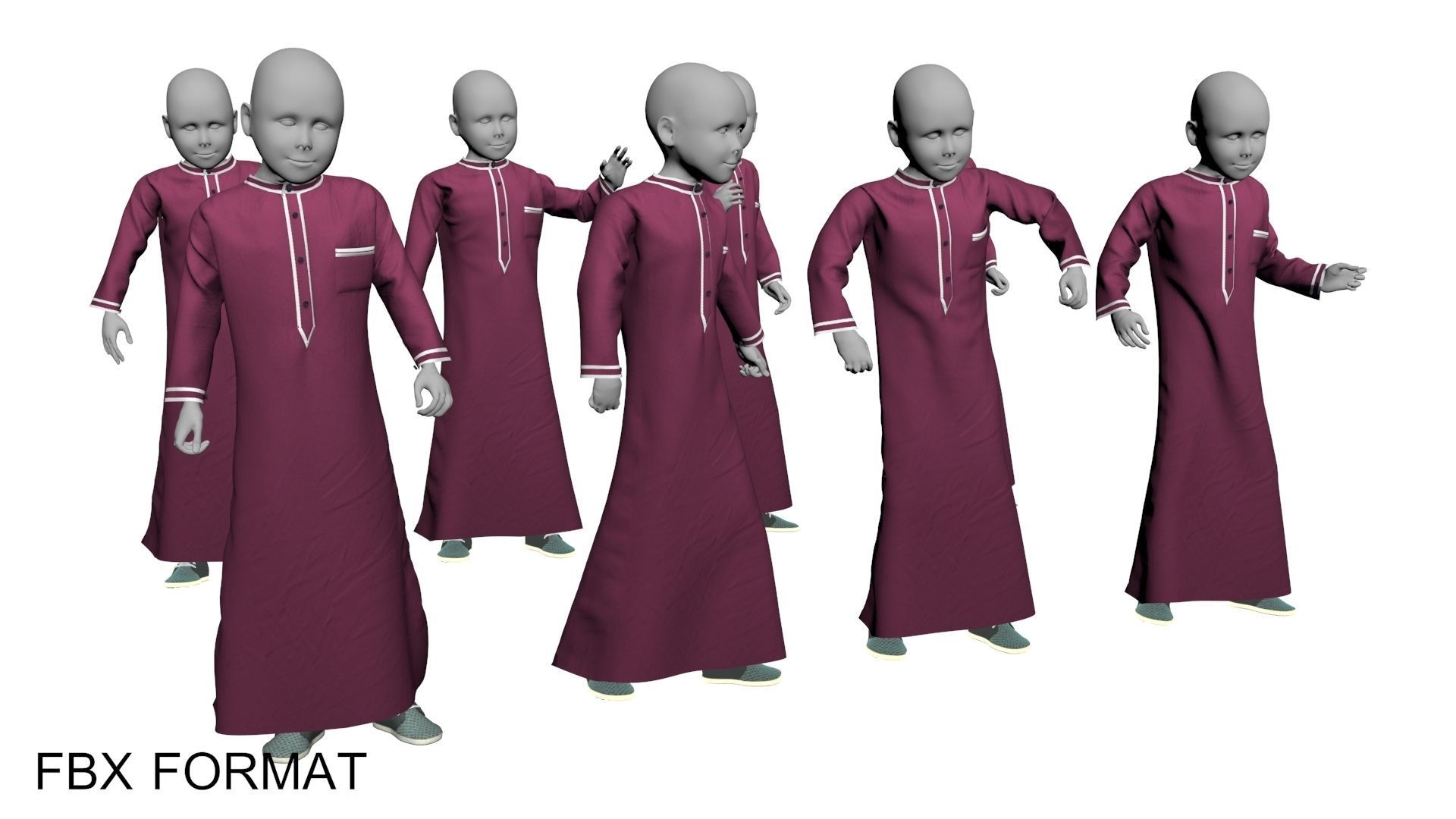 Arabic mennequin 16 x different models 128 poses 3D Model Collection_19