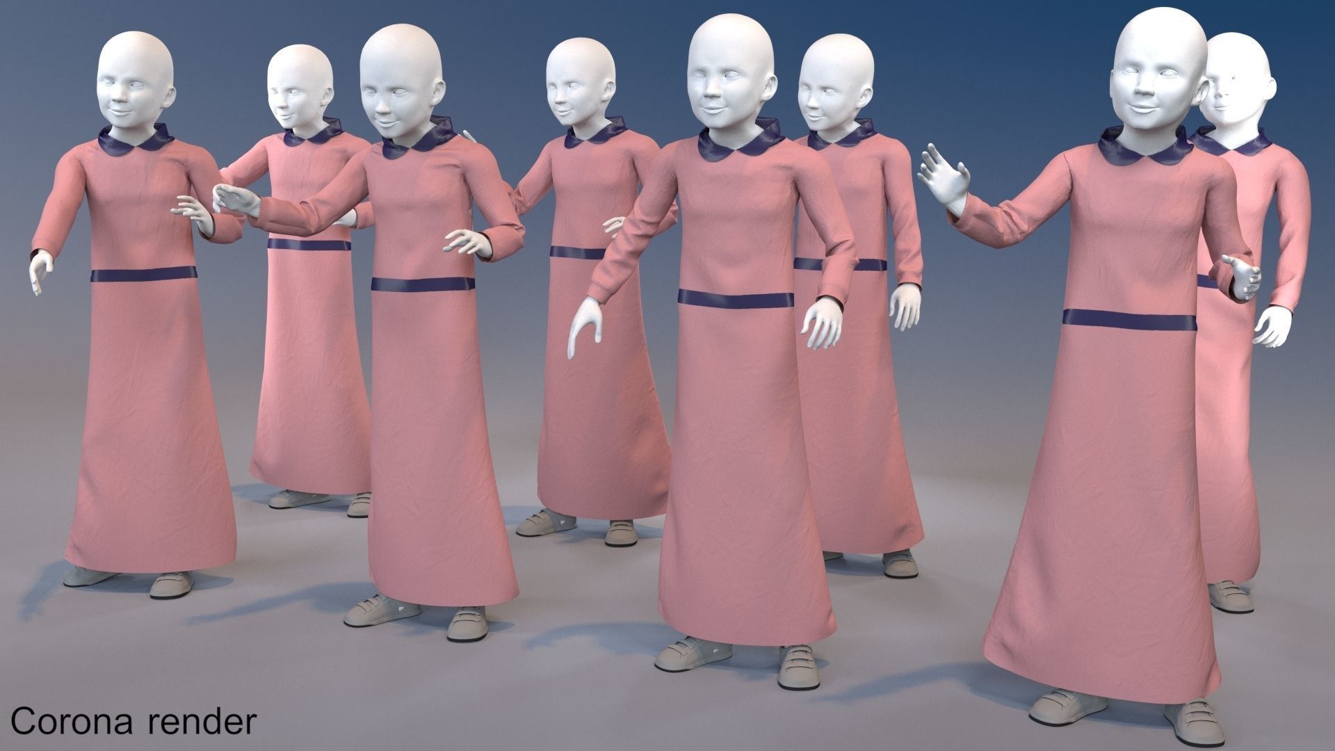 Arabic mennequin 16 x different models 128 poses 3D Model Collection_9