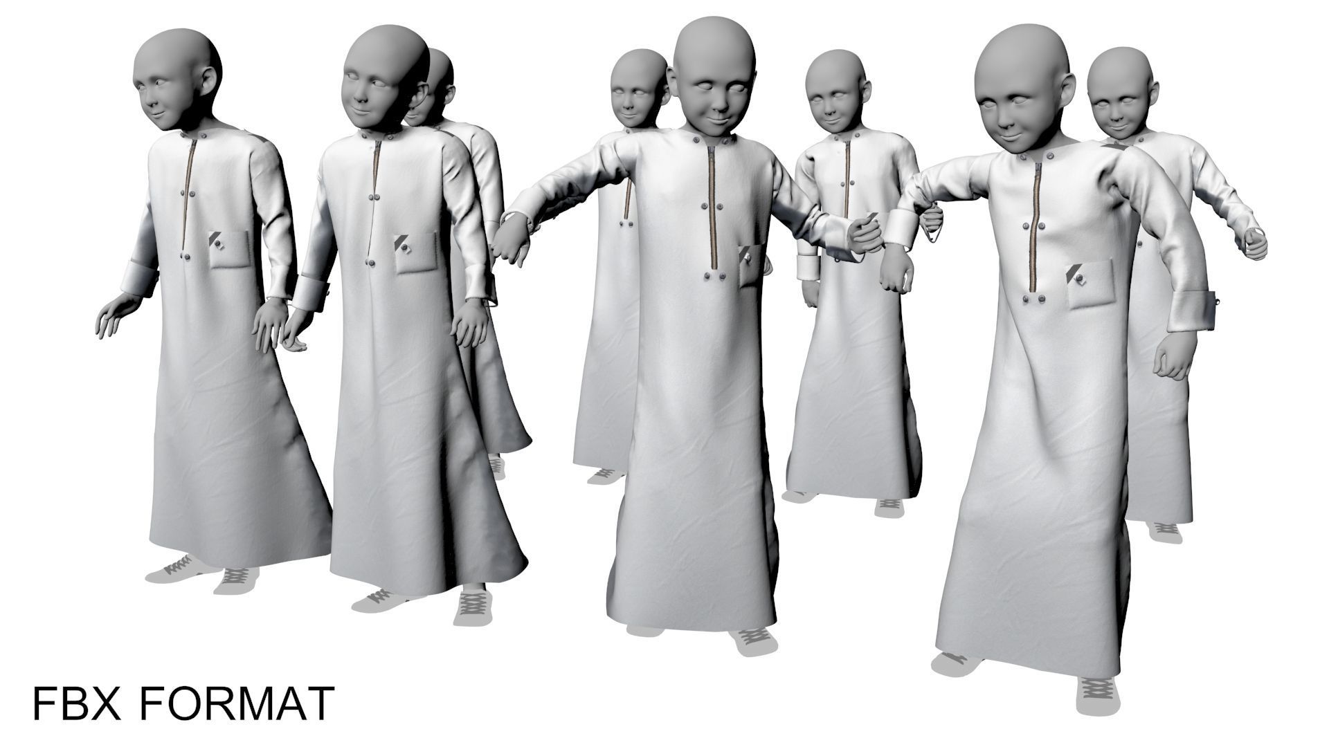 Arabic mennequin 16 x different models 128 poses 3D Model Collection_23