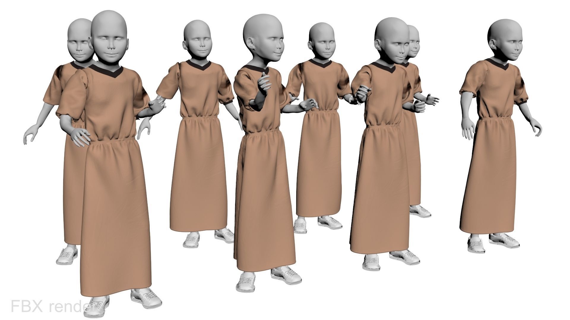 Arabic mennequin 16 x different models 128 poses 3D Model Collection_11