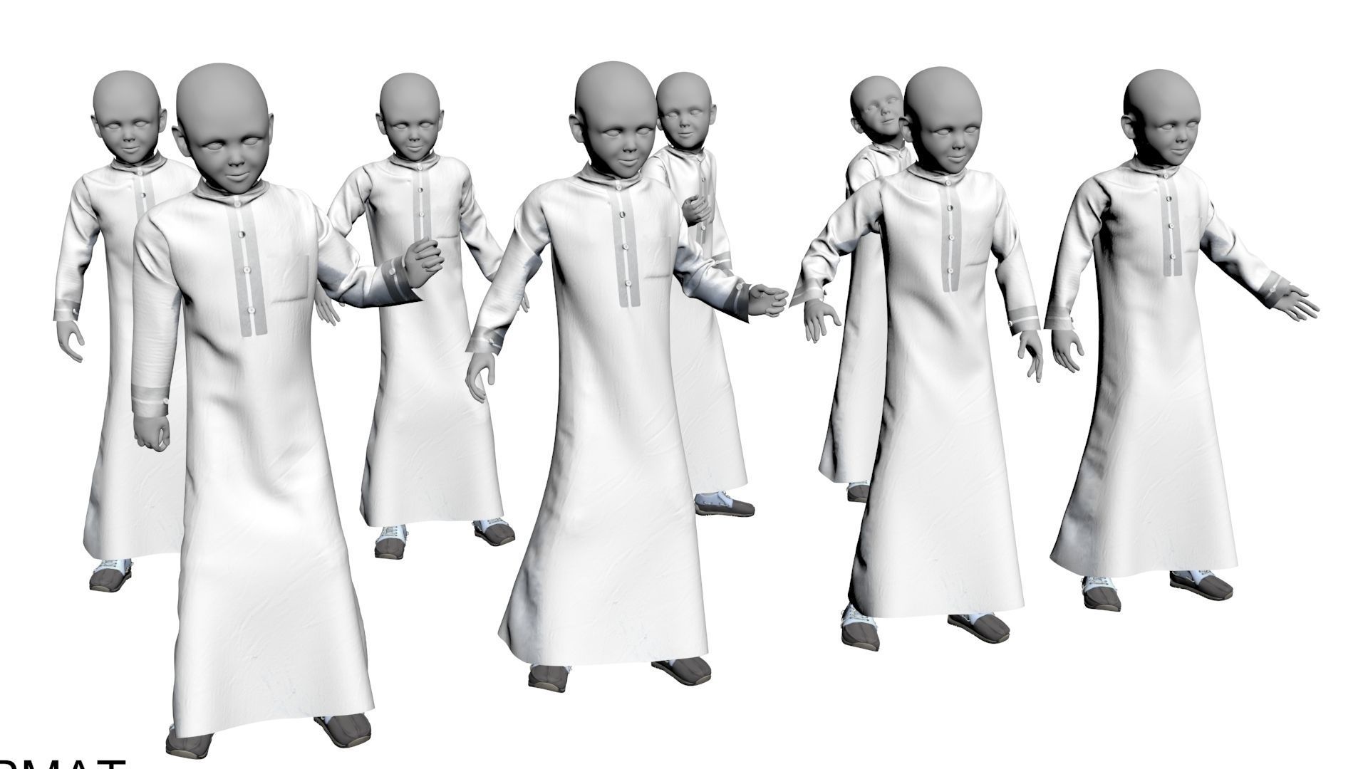 Arabic mennequin 16 x different models 128 poses 3D Model Collection_22