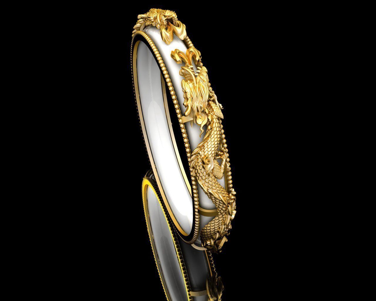 dragon bracelets 3D print model_3