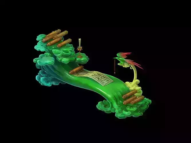 Game model - family objects - Tianjing clouds tabl