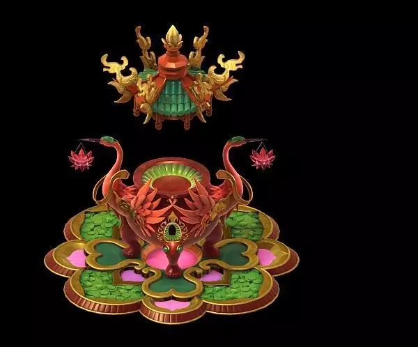 Game Model - Family Objects - Tienling Furnace 02 3D model