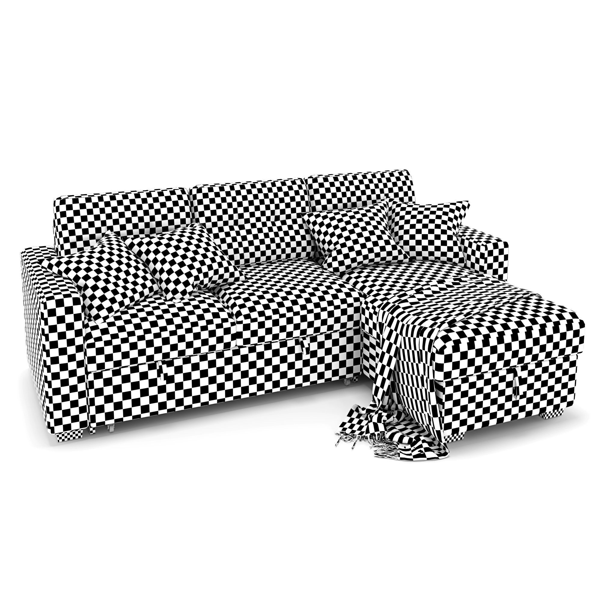 Tyson sectional sofa with bed and storage 3D model_4