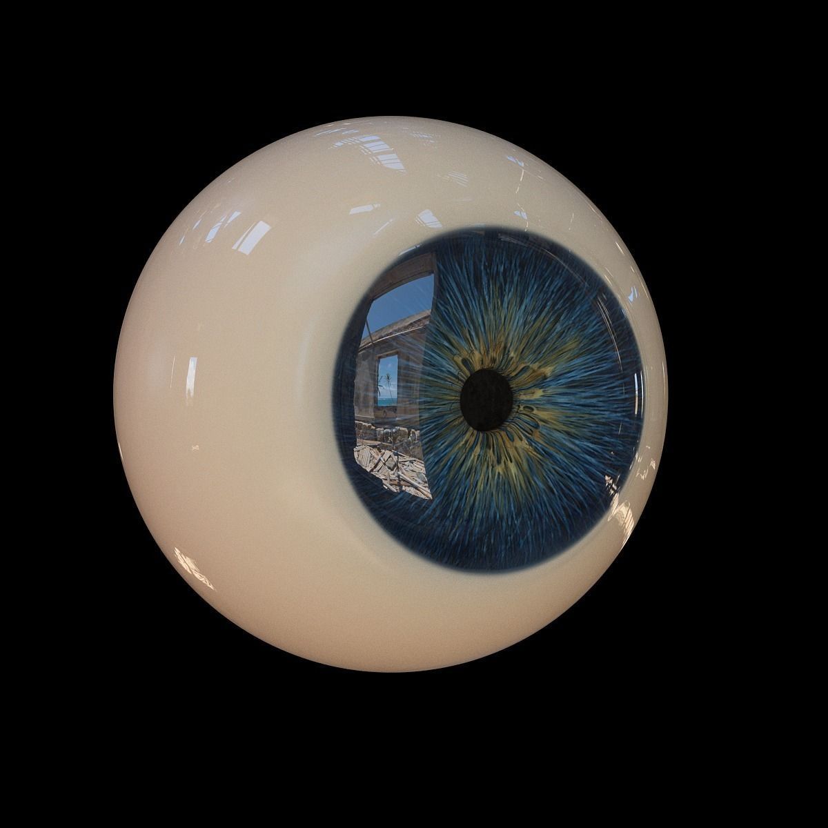Eye Human Low-poly 3D model