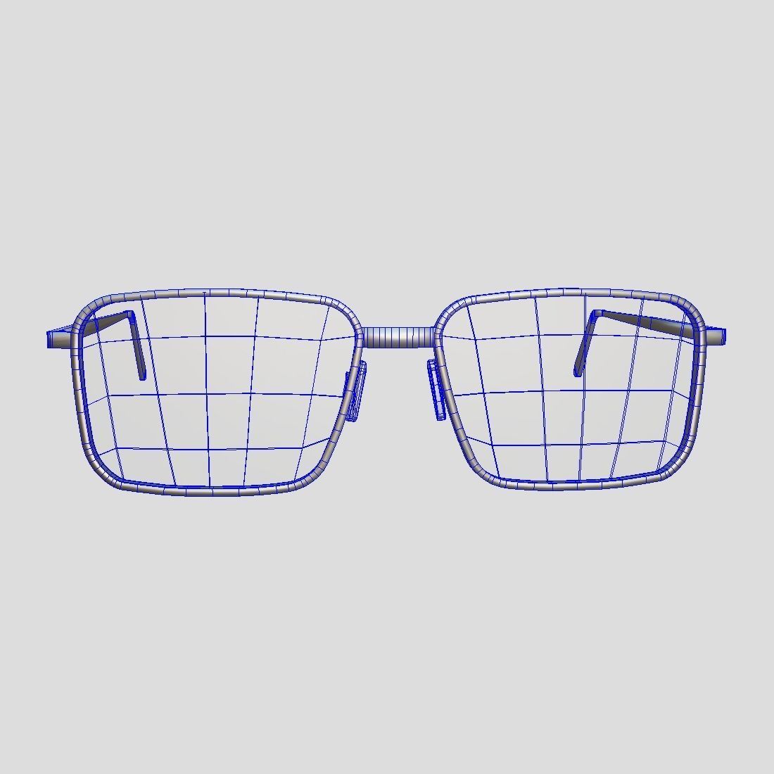 Glasses pair of gold eyeglasses Low-poly 3D model_3