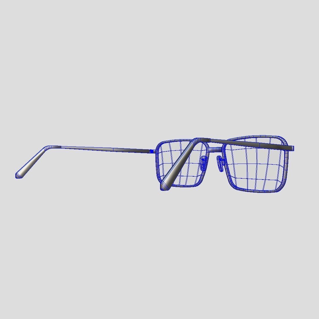 Glasses pair of gold eyeglasses Low-poly 3D model_13