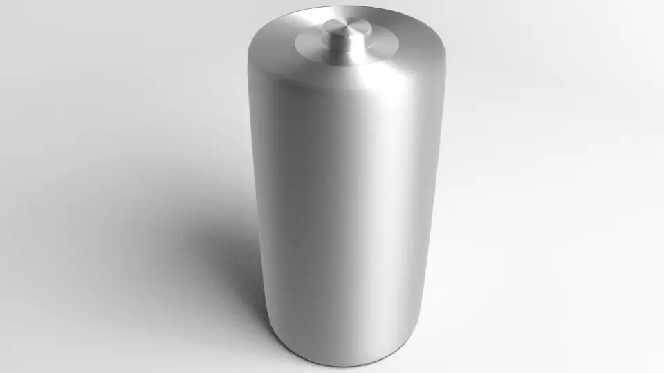 Battery D Cell 3D model_0