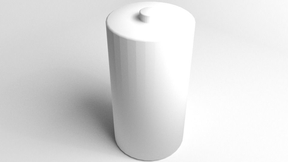 Battery D Cell 3D model_4