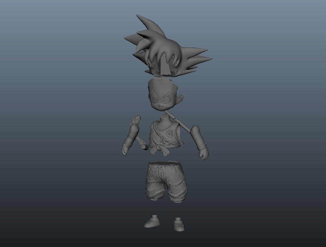 Kid Goku 3D print model_8