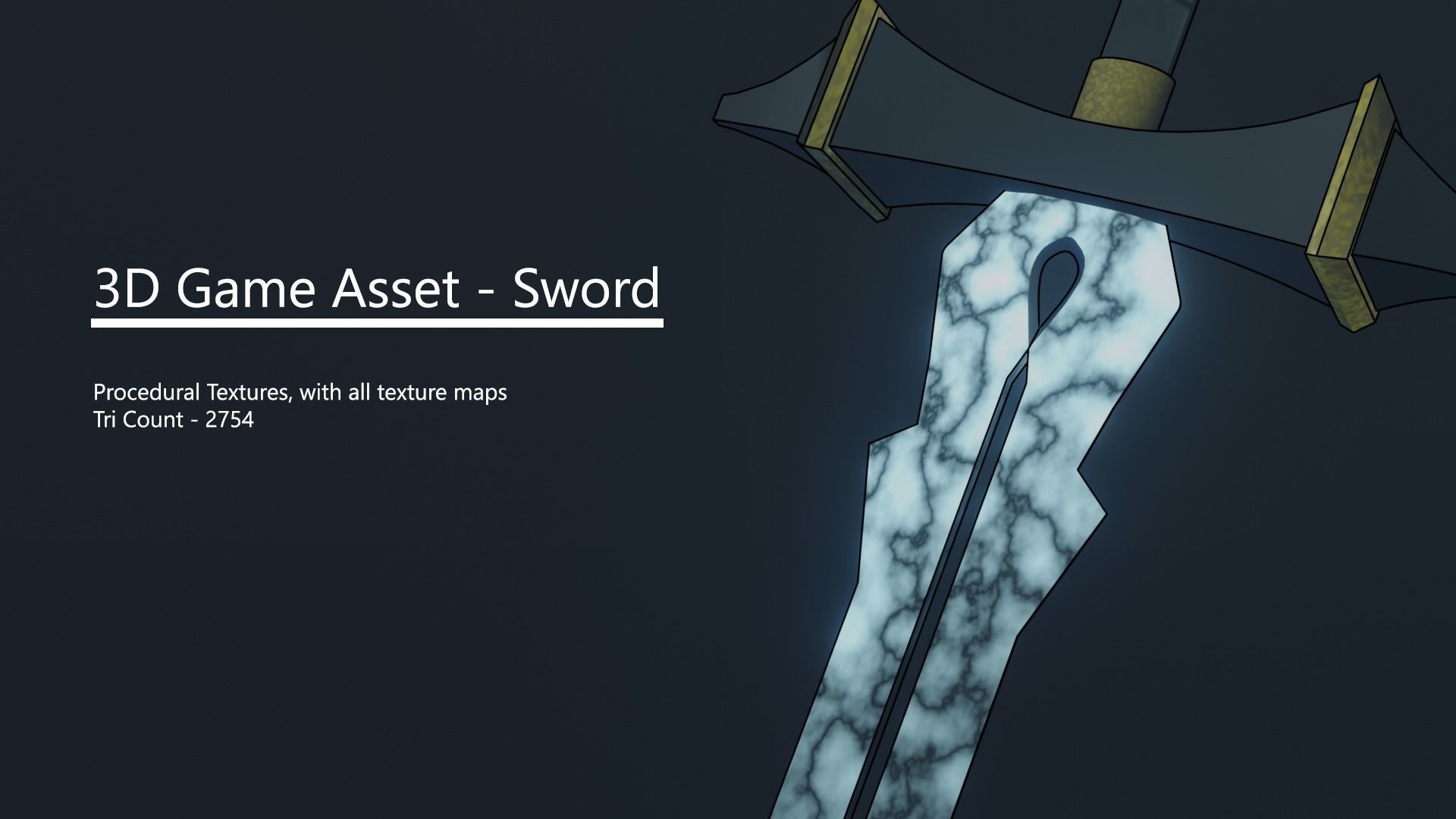 3D Game Asset - Sword Low-poly 3D model_2