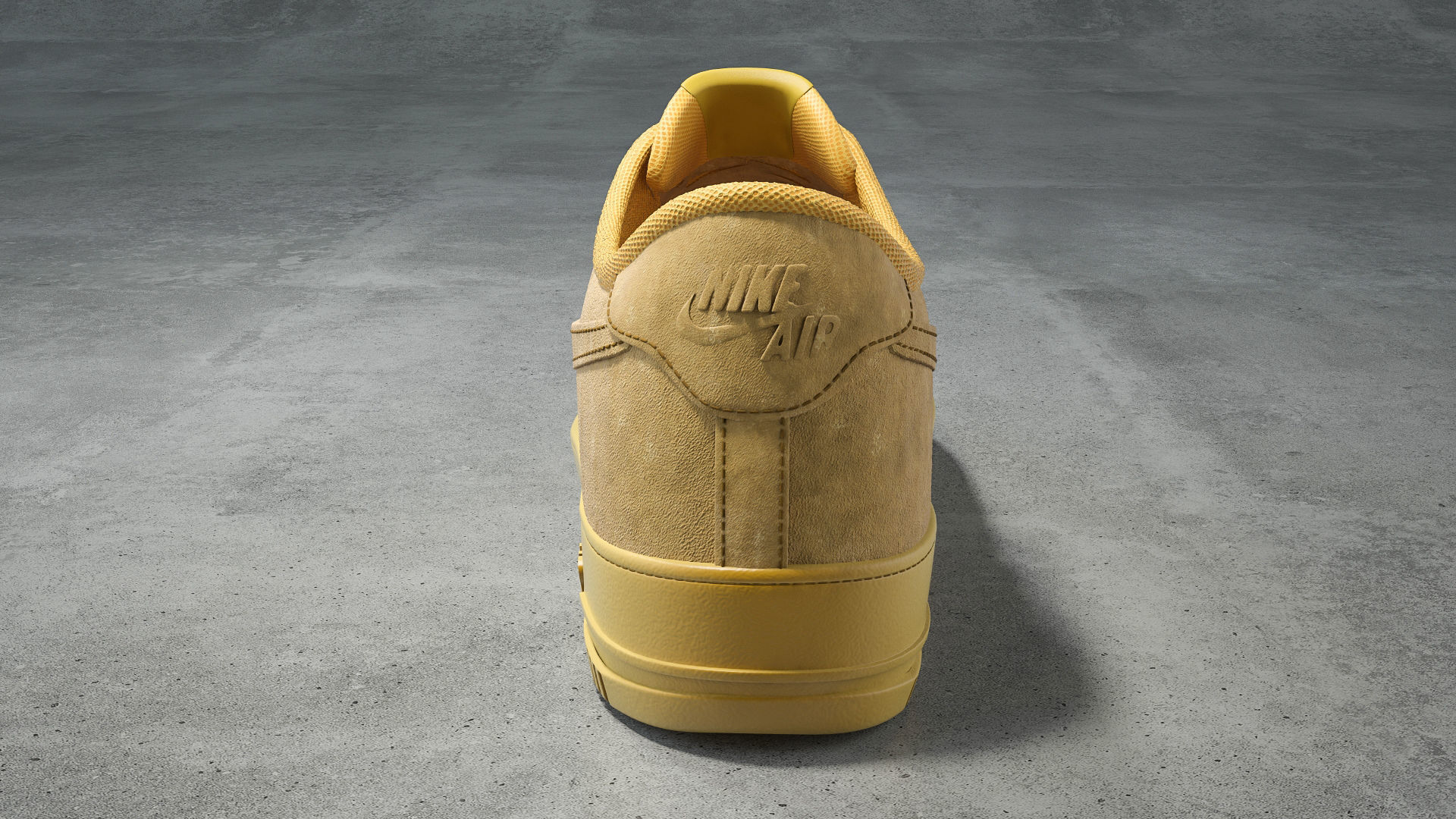 Nike Air Force 1 low Flax Low-poly 3D model_4
