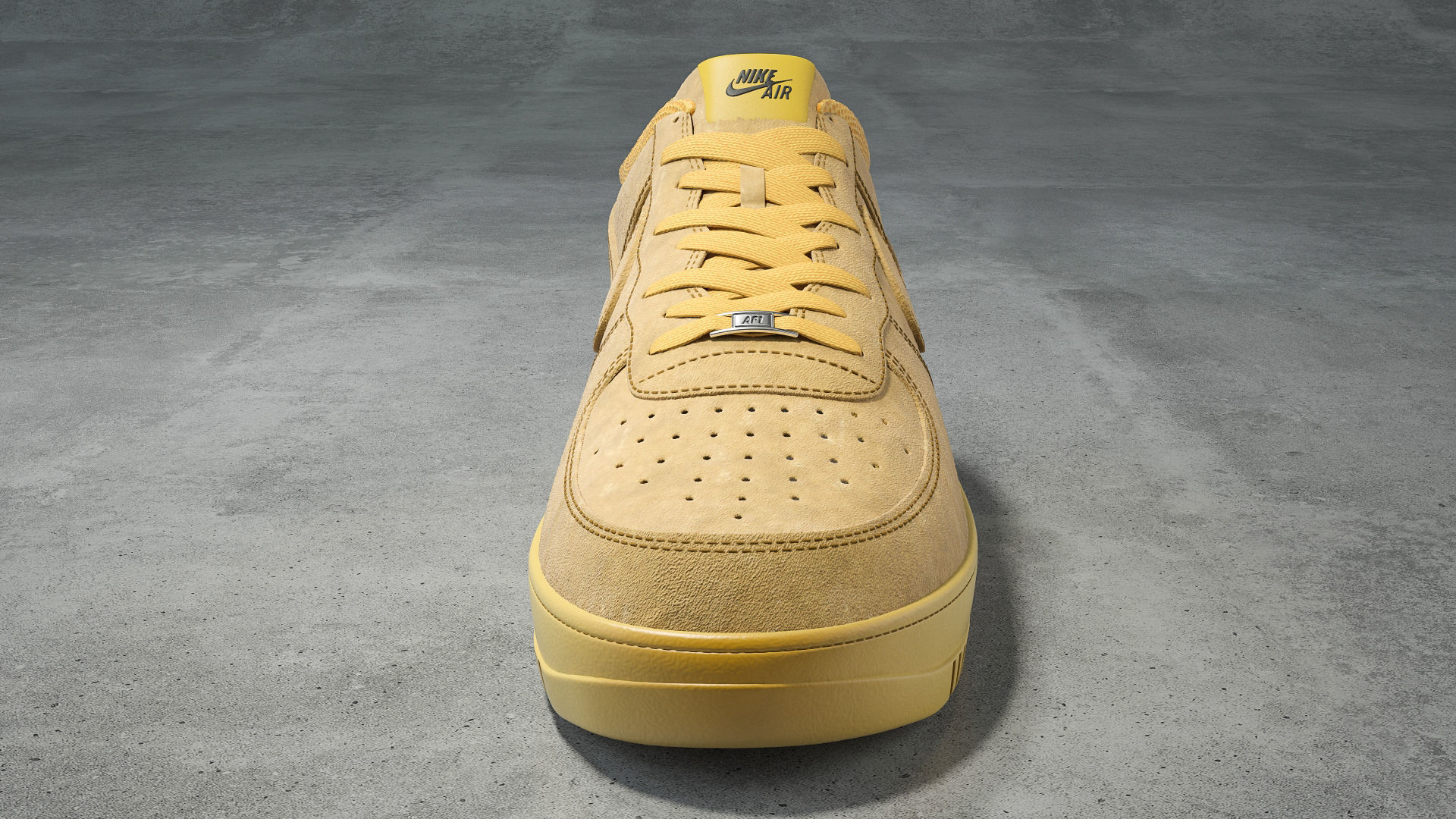 Nike Air Force 1 low Flax Low-poly 3D model_3