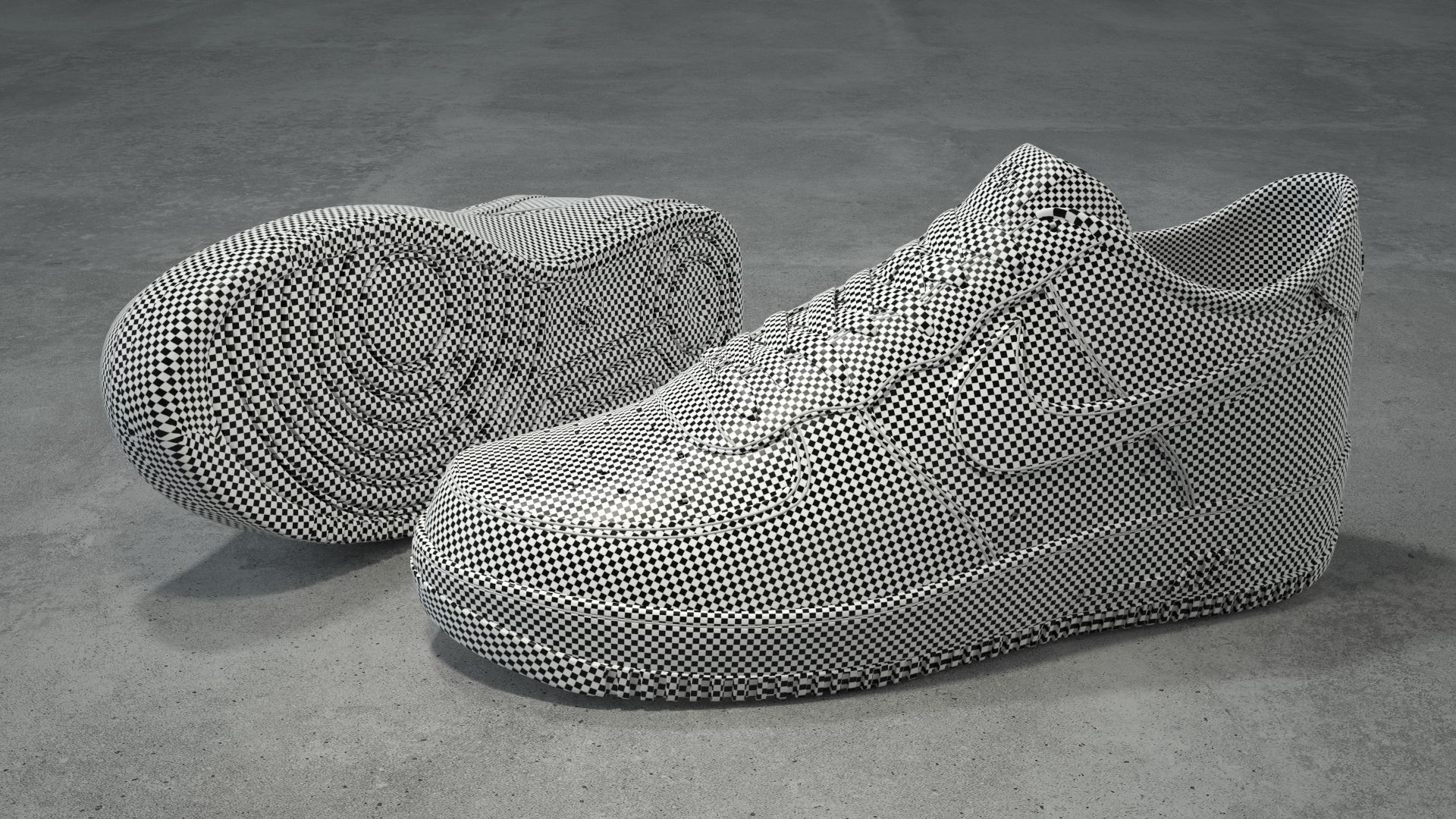 Nike Air Force 1 low Flax Low-poly 3D model_12