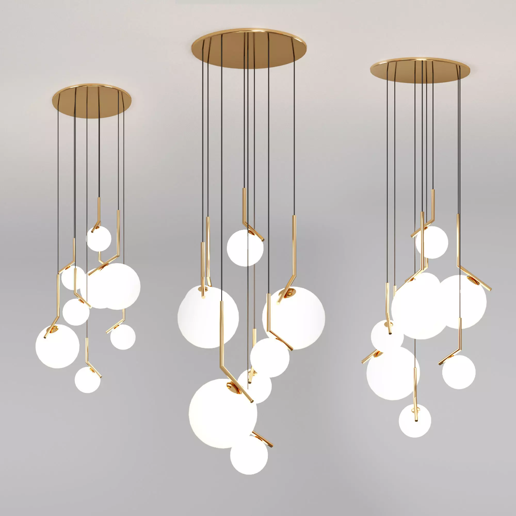 Chandeliers IC and Bolle 3D model
