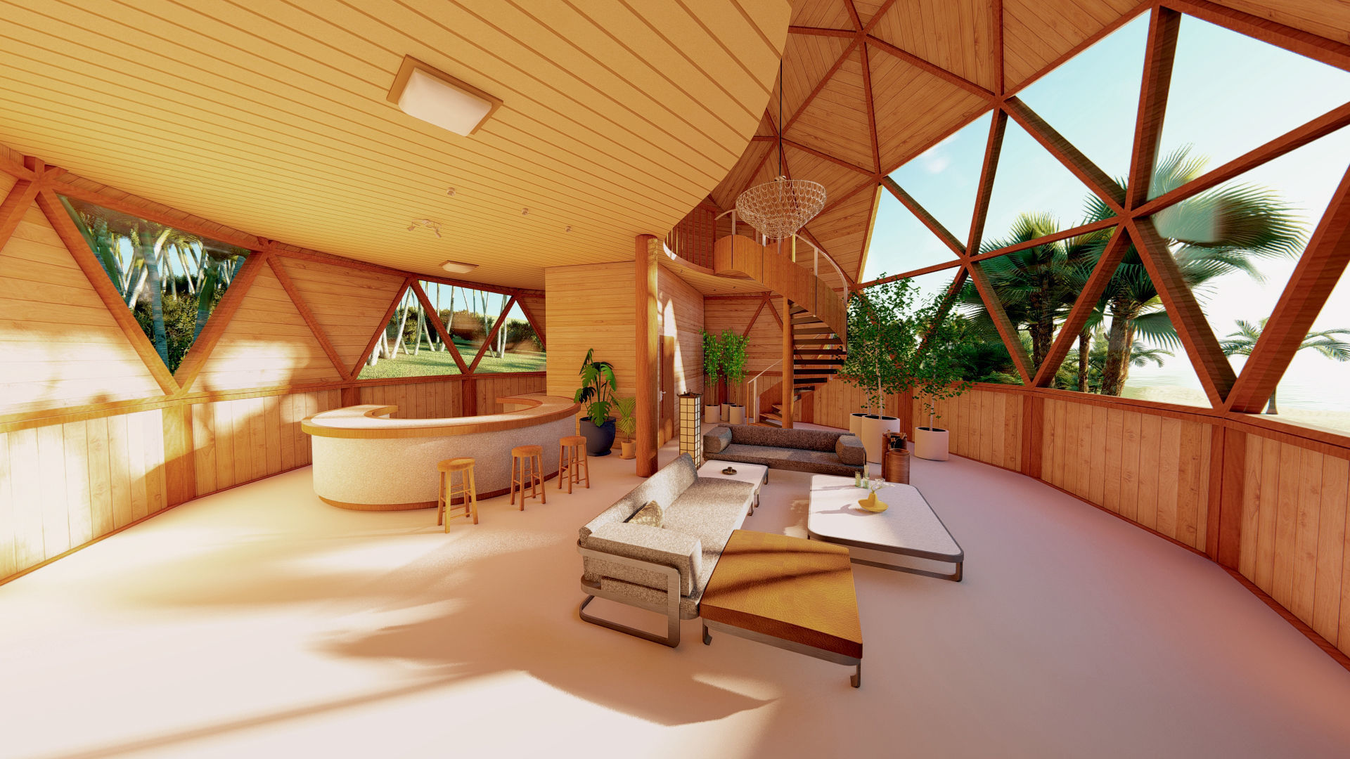 Geodesic Dome Model 3D model_5