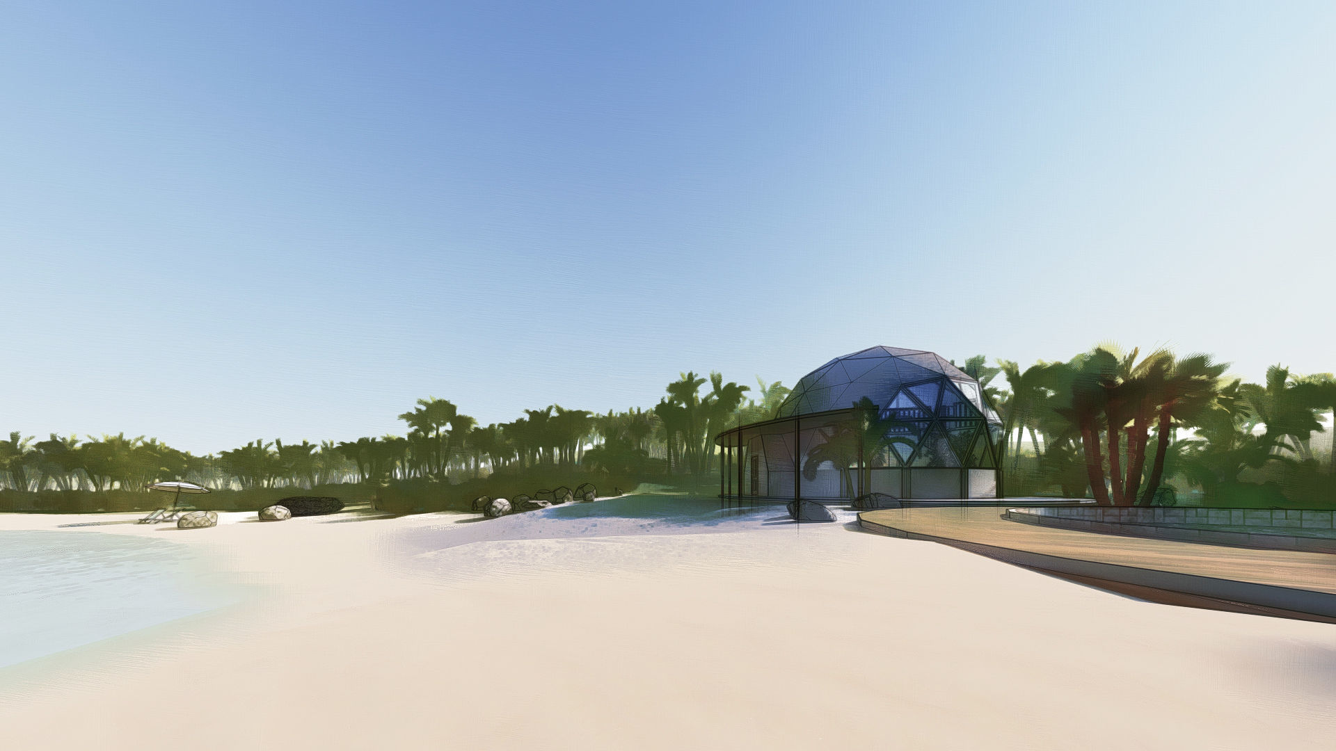Geodesic Dome Model 3D model_3