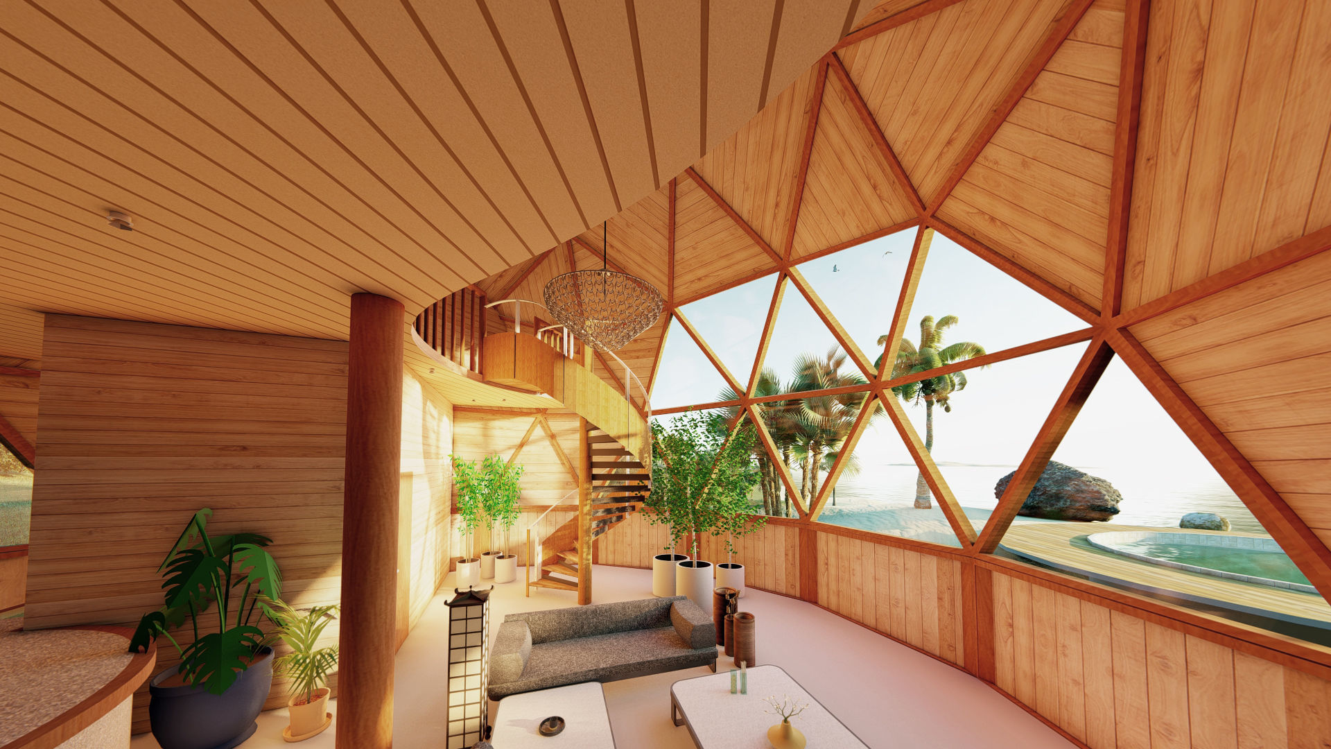 Geodesic Dome Model 3D model_2