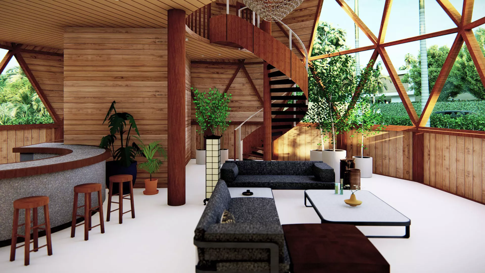 Geodesic Dome Model 3D model_0
