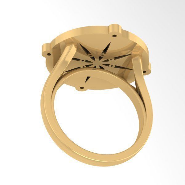 Bird-calligraphy ring Z 3D print model_22