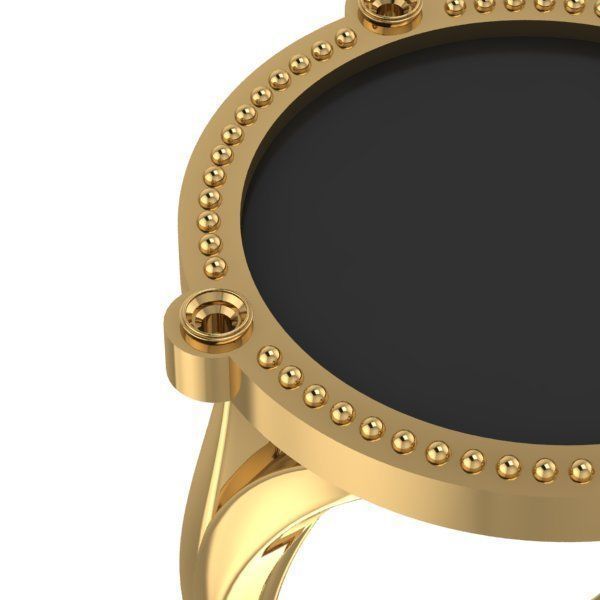 Bird-calligraphy ring Z 3D print model_27