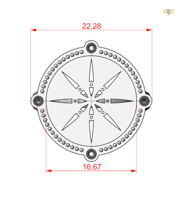Bird-calligraphy ring Z 3D print model_25