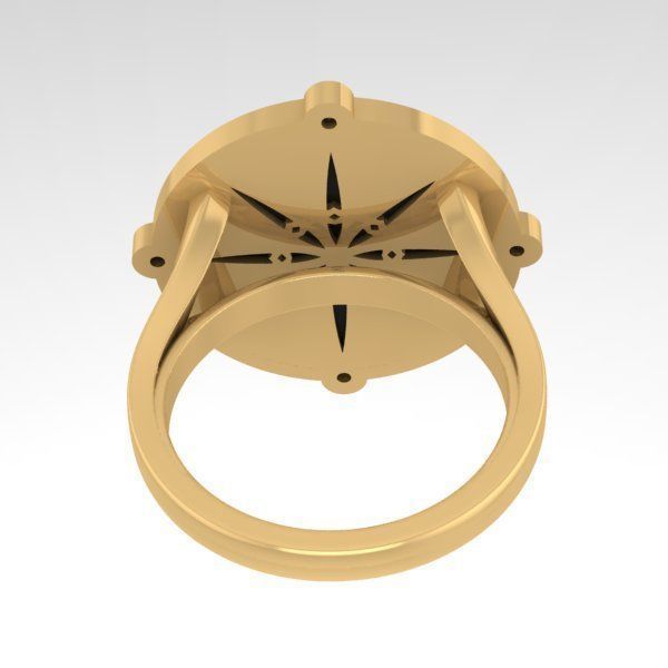 Bird-calligraphy ring F 3D print model_23