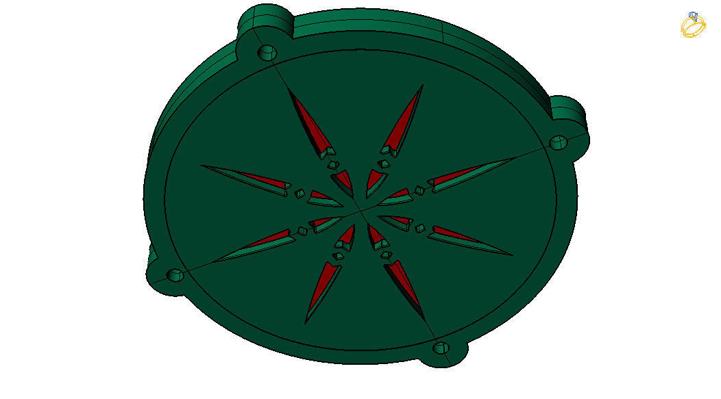 Bird-calligraphy ring F 3D print model_2