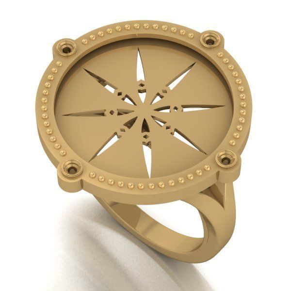 Bird-calligraphy ring Ev 3D print model_24