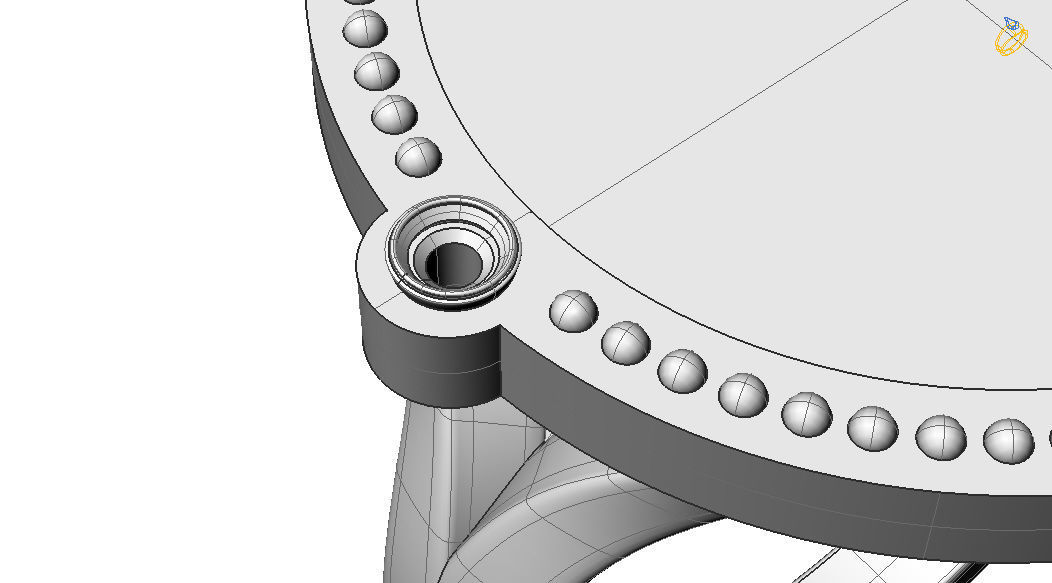 Bird-calligraphy ring Dj 3D print model_3