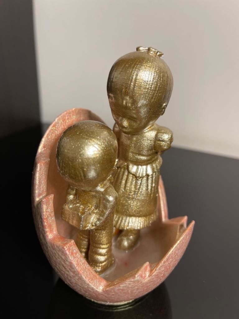 A boy with a girl in the egg 3D print model_6