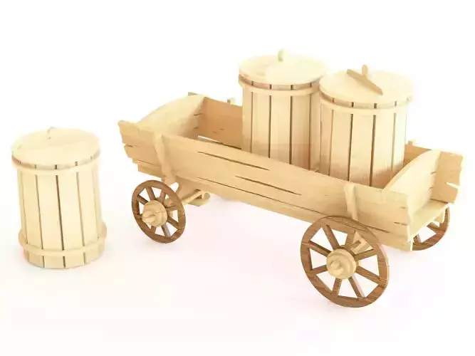 Carriage wooden toy