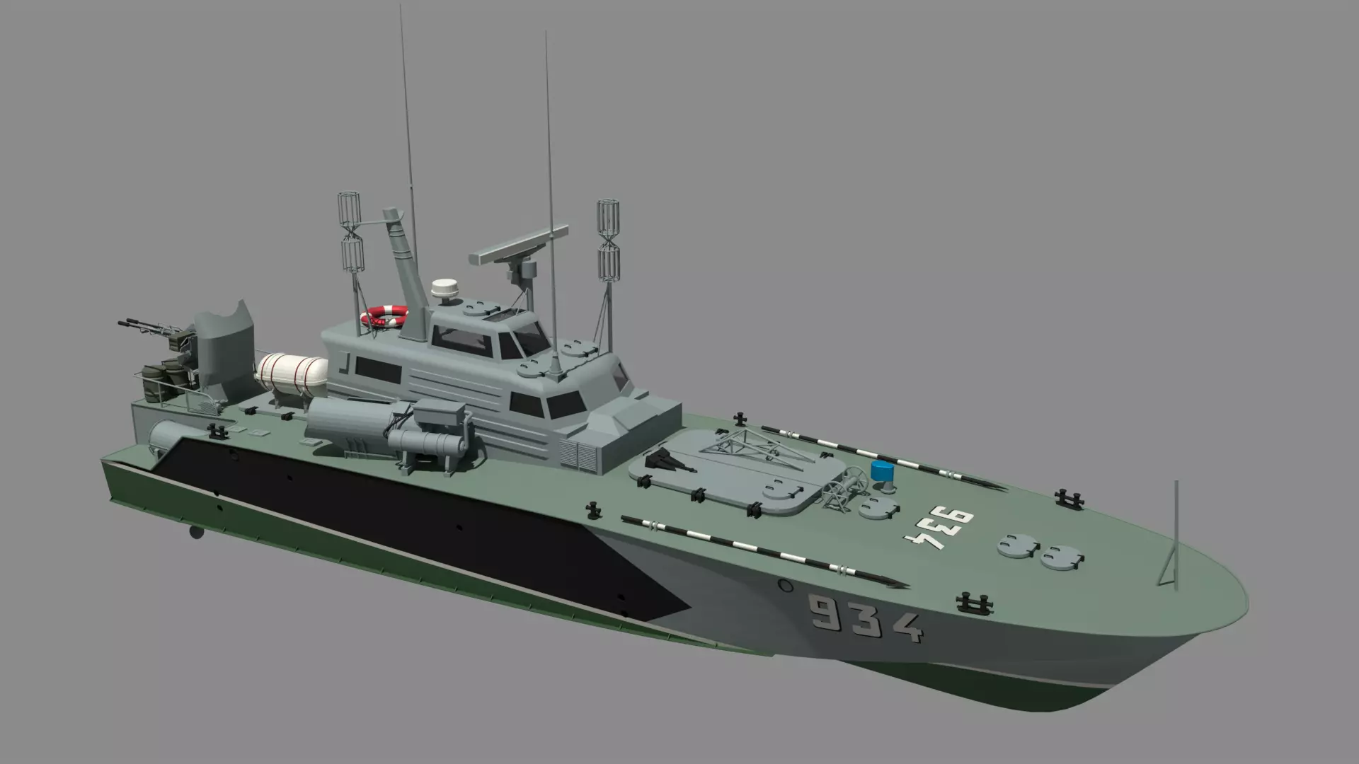 Small speed torpedo boat Project 131 formerly GDR 3D model