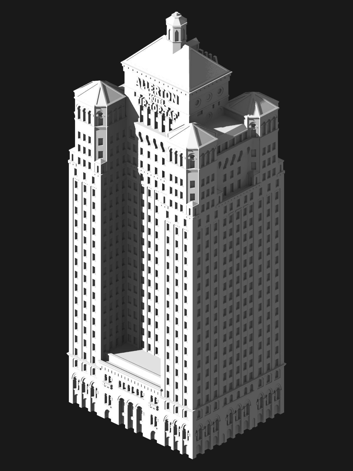 Allerton Hotel 3D print model_5