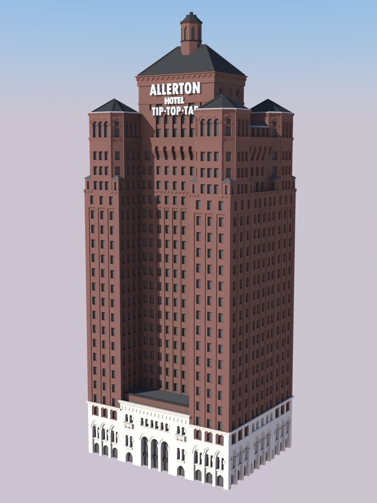 Allerton Hotel 3D print model_1