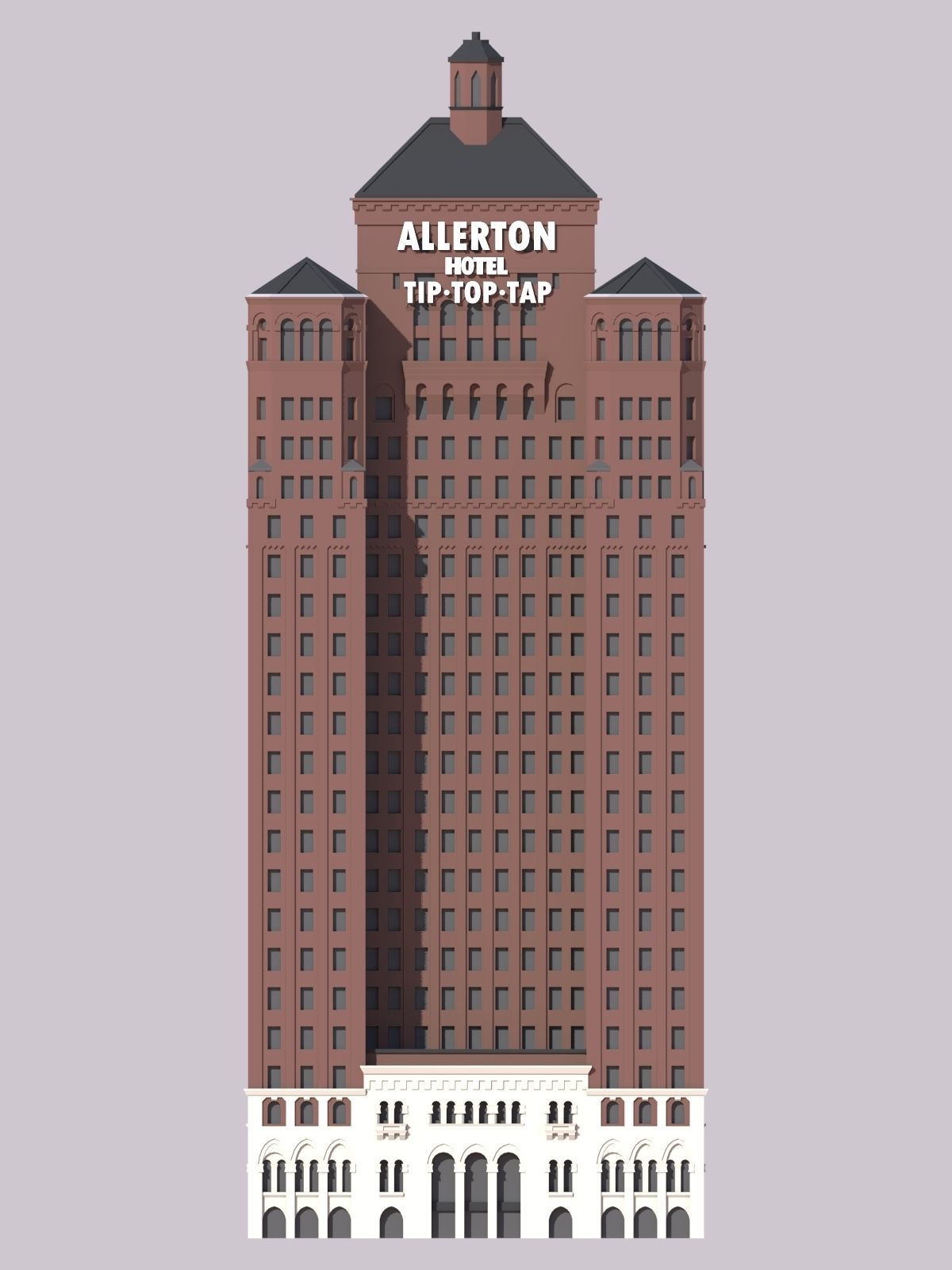 Allerton Hotel 3D print model_3