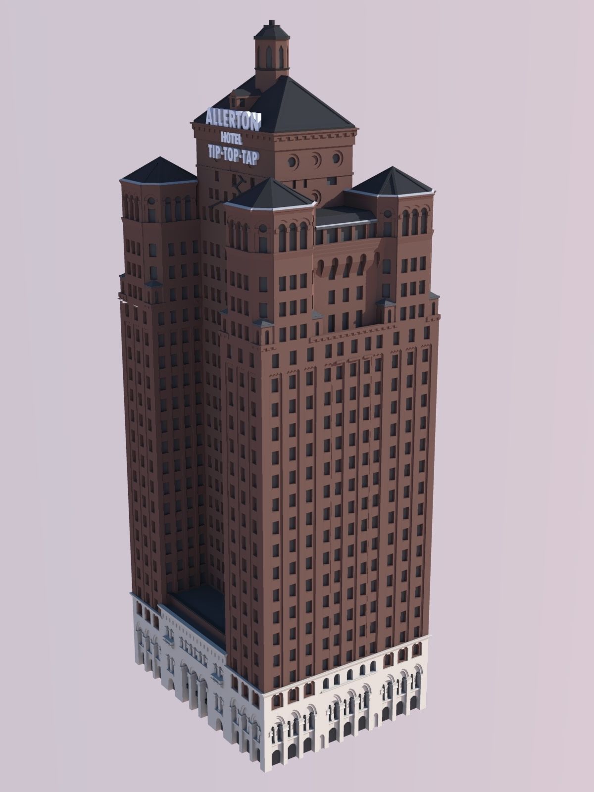 Allerton Hotel 3D print model_2