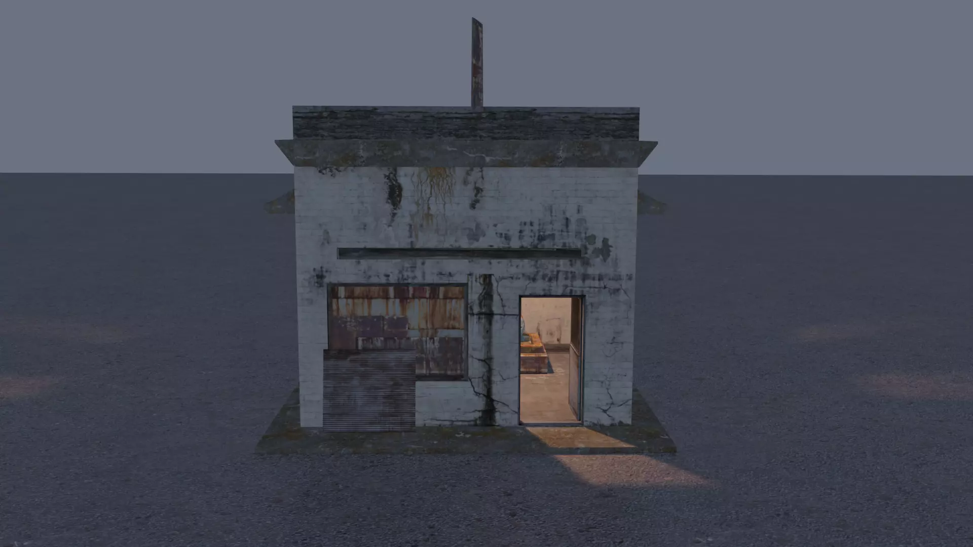 Generator Shed Free low-poly 3D model