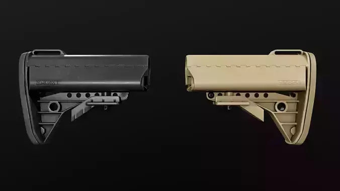 VLTOR IMOD AR15 Collapsible Buttstock Low-poly 3D model