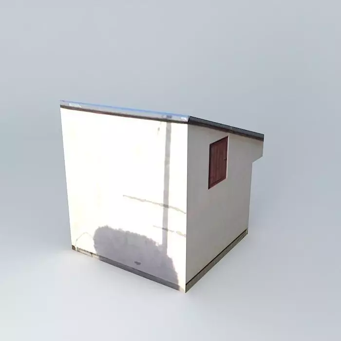 House building with roof Free 3D model_0