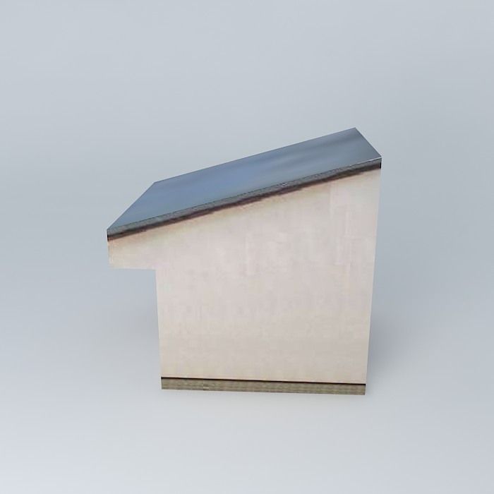 House building with roof Free 3D model_1