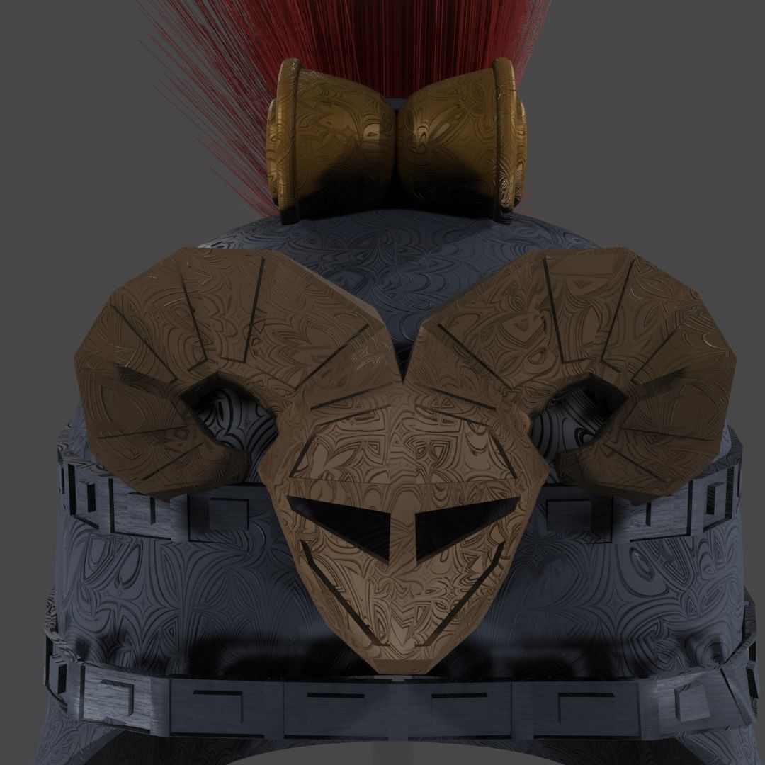 Ancient Warriors Helmet Low-poly 3D model_8