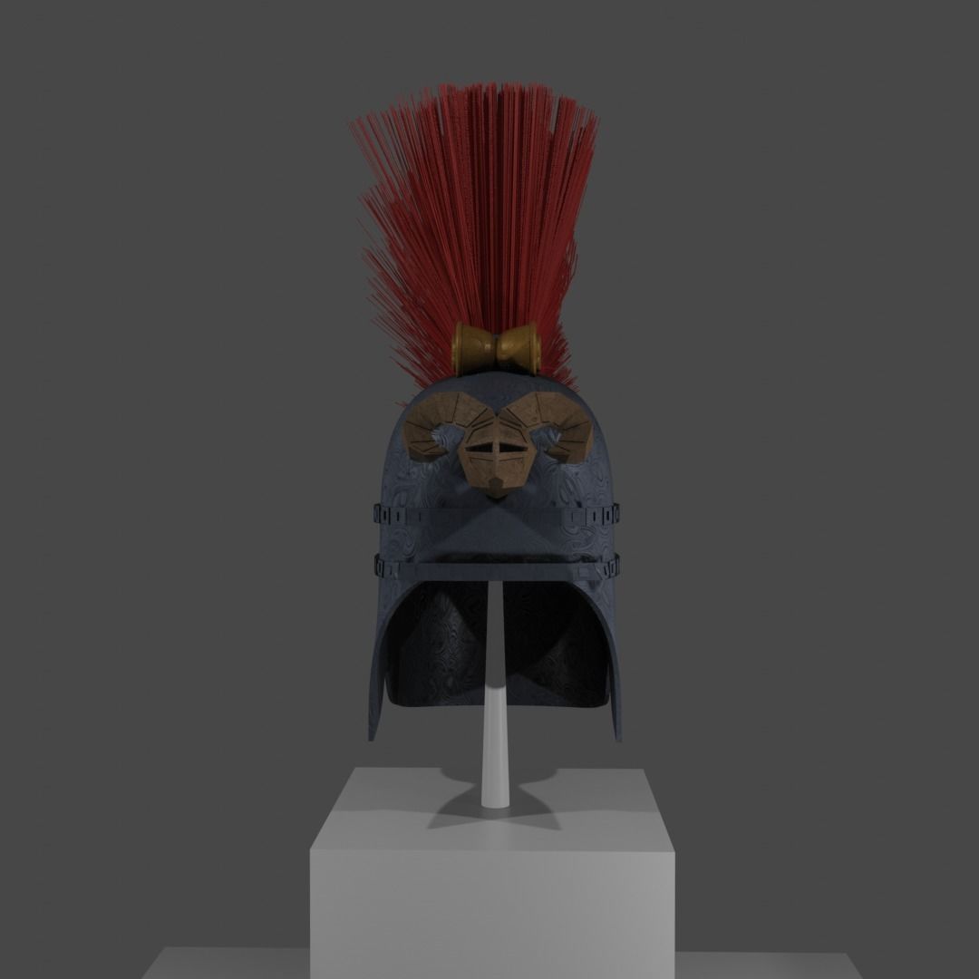 Ancient Warriors Helmet Low-poly 3D model_11