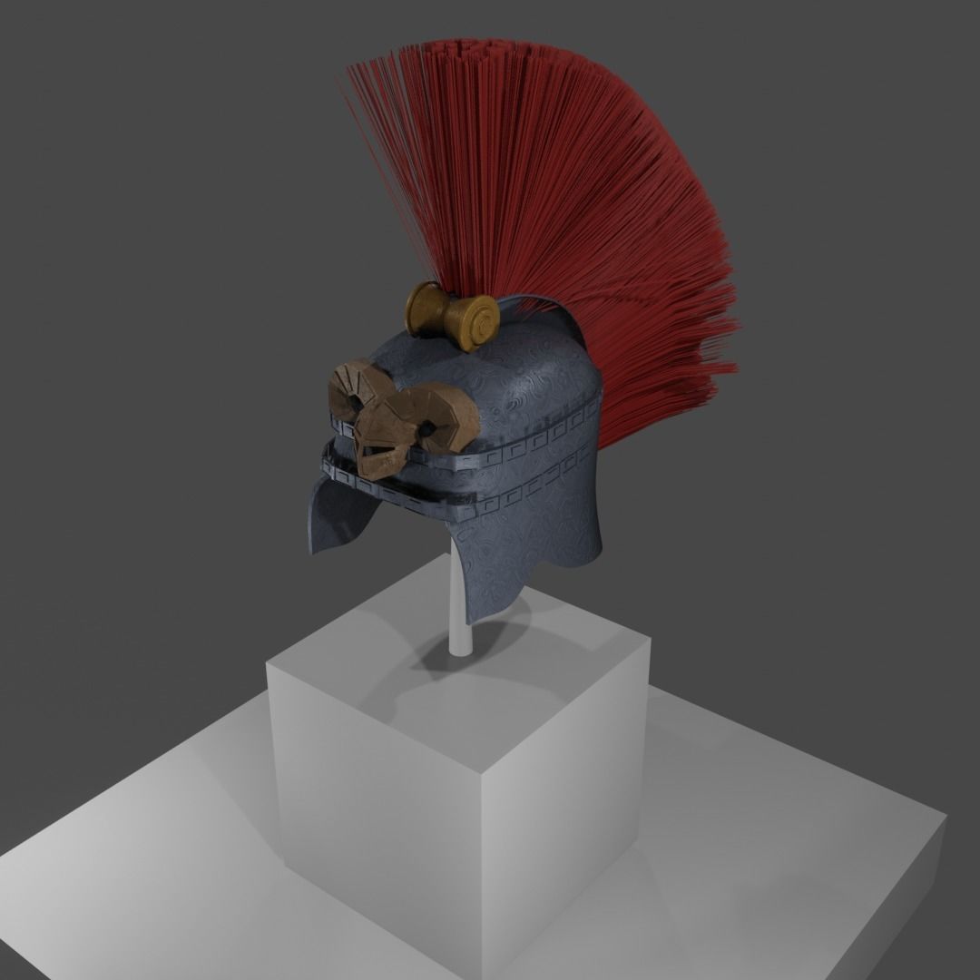 Ancient Warriors Helmet Low-poly 3D model_4