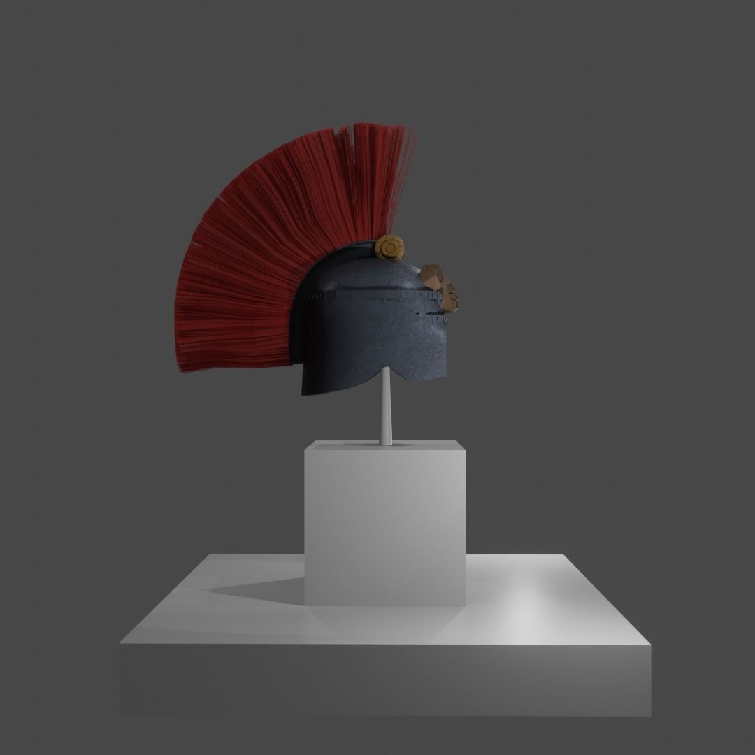 Ancient Warriors Helmet Low-poly 3D model_2