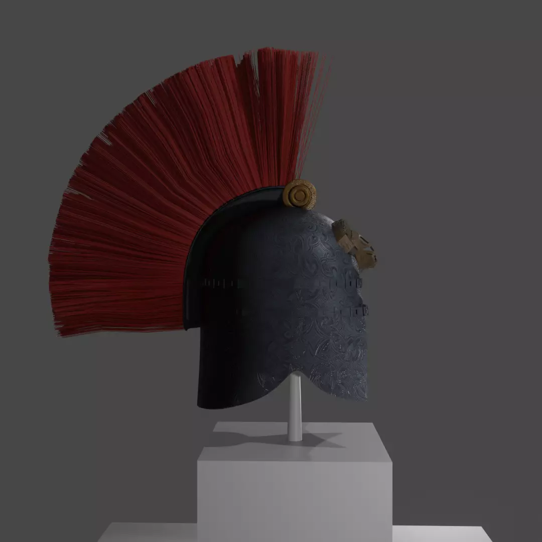 Ancient Warriors Helmet Low-poly 3D model_0