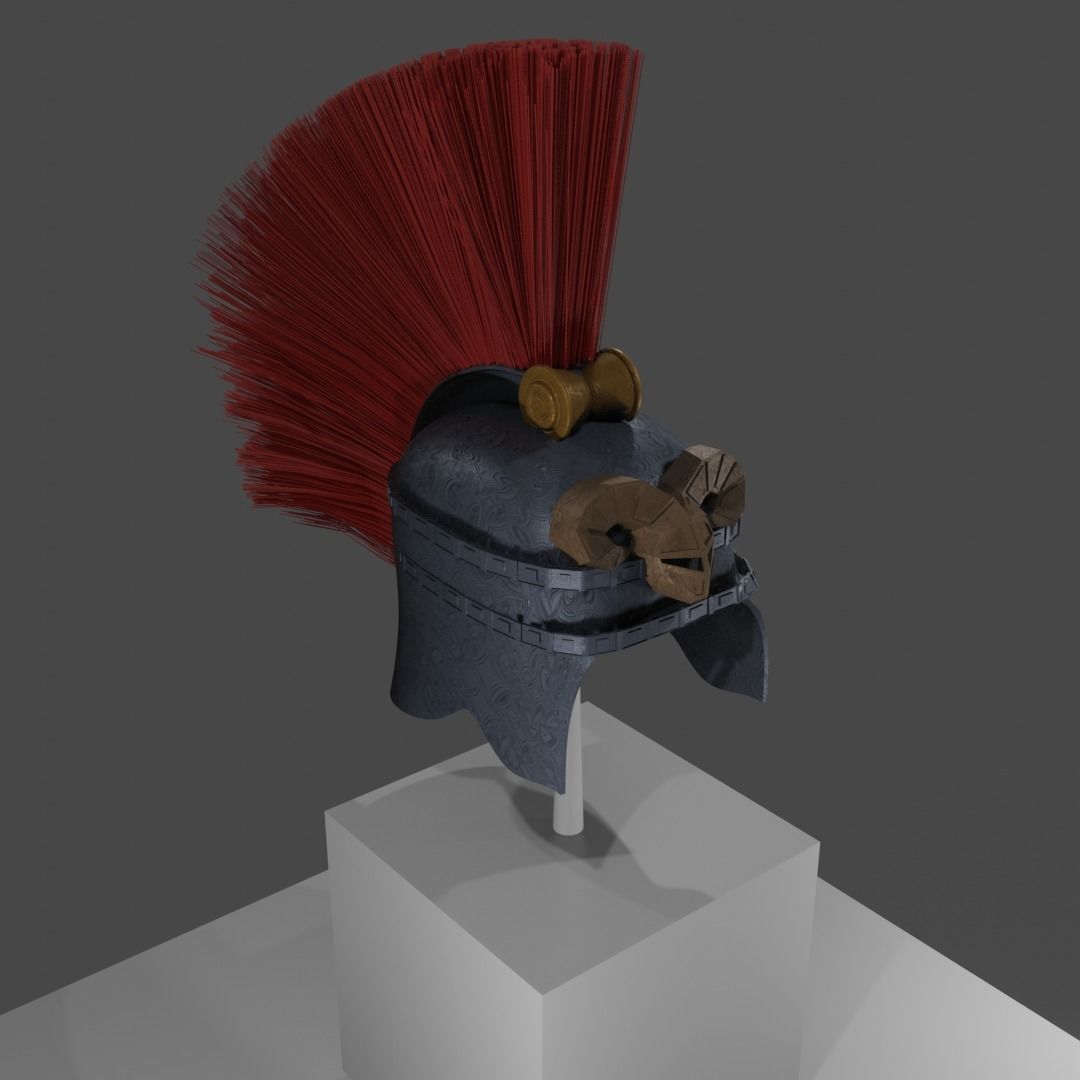 Ancient Warriors Helmet Low-poly 3D model_9